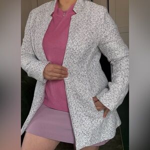 New/Elegant Gray and Pink Women's Cardigan